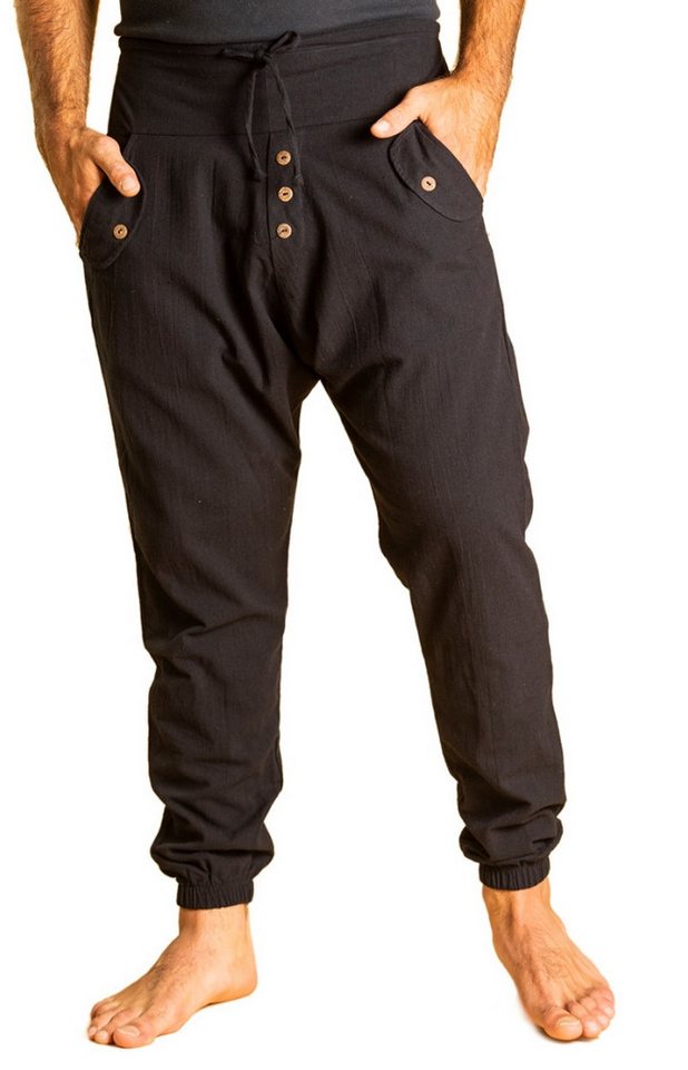 PANASIAM Haremshose Yogipants classic bequeme Freizeithose wie Aladinhose Unisex für Damen und Herren Haremshose Tunnelzug vorne Gummiband hinten von PANASIAM