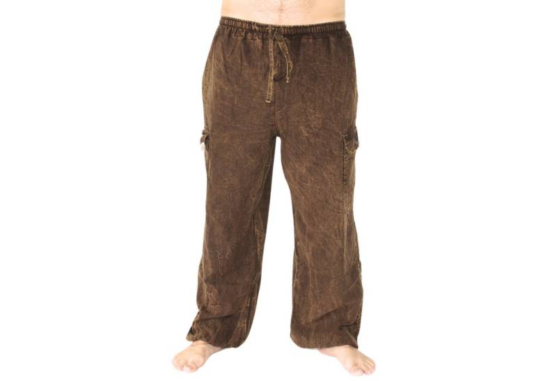PANASIAM Cargohose weit geschnittene Cargohose aus 100% Baumwolle Baggy Hose Outdoorhose lässige Jogginghose lockere Relaxhose Freizeithose lange Loungehose von PANASIAM