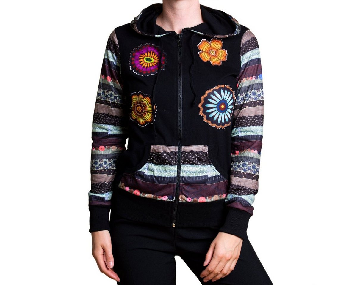 PANASIAM Wolljacke Chillout Jacke 'water-lilies' von PANASIAM