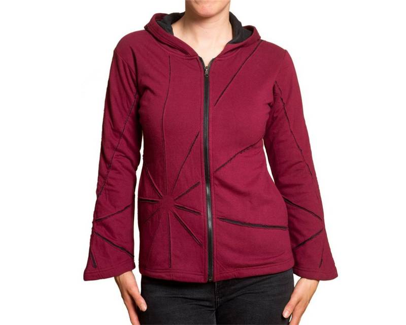 PANASIAM Wolljacke Damen Fleecejacke cutwork-Design von PANASIAM