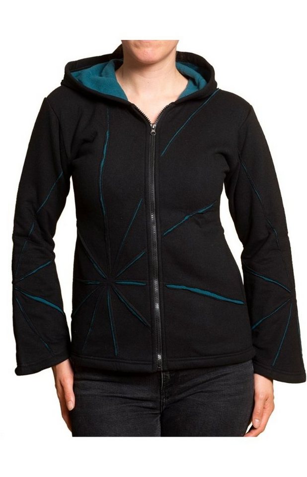 PANASIAM Wolljacke Damen Fleecejacke cutwork-Design von PANASIAM