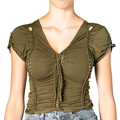PANASIAM Women Top Watei 4392 Cotton S in Olivegreen von PANASIAM