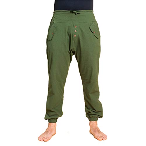 PANASIAM Yogipants 01, Cotton, Olivegreen, L von PANASIAM