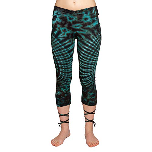 PANASIAM lace-up Legging 3/4 Batik TD12 Bluegreen, M von PANASIAM