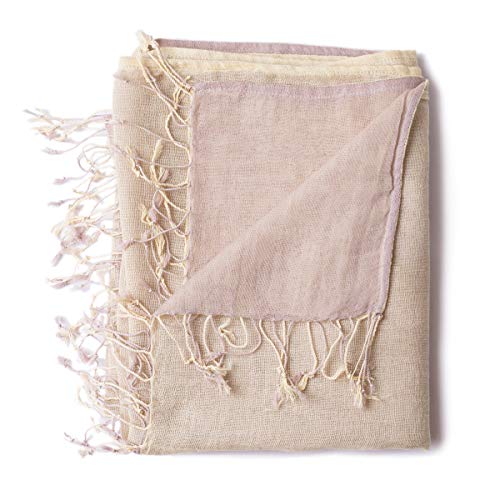 PANASIAM scarf color duo, taupe yellow, 172x53cm von PANASIAM