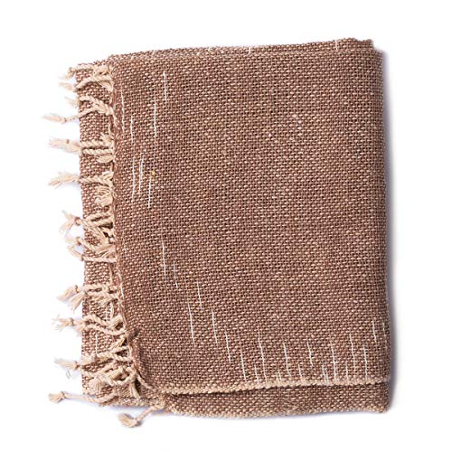 PANASIAM scarf woven, light brown, 165x50cm von PANASIAM