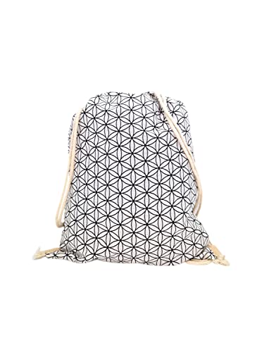 PANASIAM simple-bag, flower of life white von PANASIAM