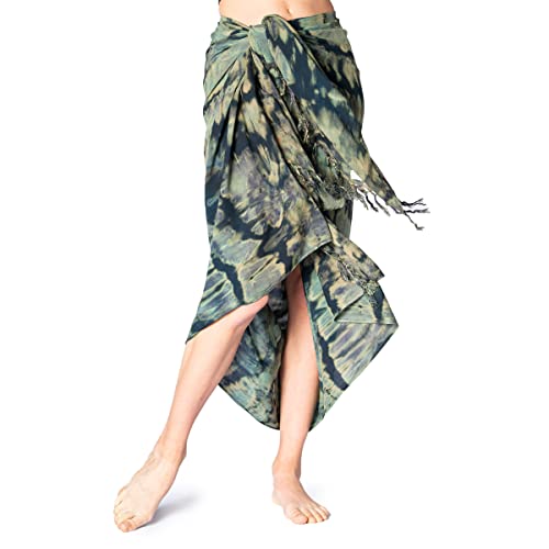 PANASIAM tiedye Sarong green-black von PANASIAM