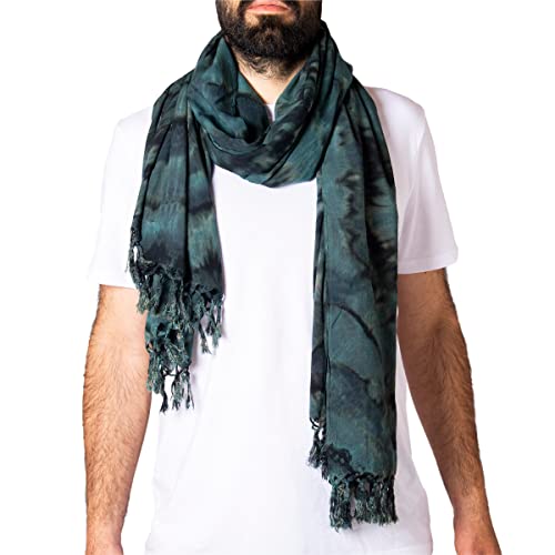 PANASIAM tiedye Scarf petrol-grau, 190x116cm von PANASIAM