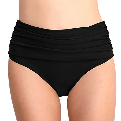 PANAX Damen Mädchen Badehose Swimwear Tankinihose in Schwarz, Größe L von PANAX