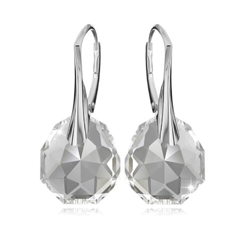 PANDA LUXURY JEWELLERY: Ohrringe Silber 925 Hängend für Damen mit Kristallen - Hängeohrringe mit Kristallen für Sie - Geschenk für eine Frau Handmade von PANDA LUXURY JEWELLERY