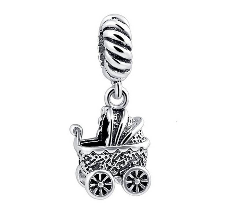 PANDACHARMS Bead Baby Kinderwagen Anhänger für Charm Armband, 925er Sterling Silber von PANDACHARMS