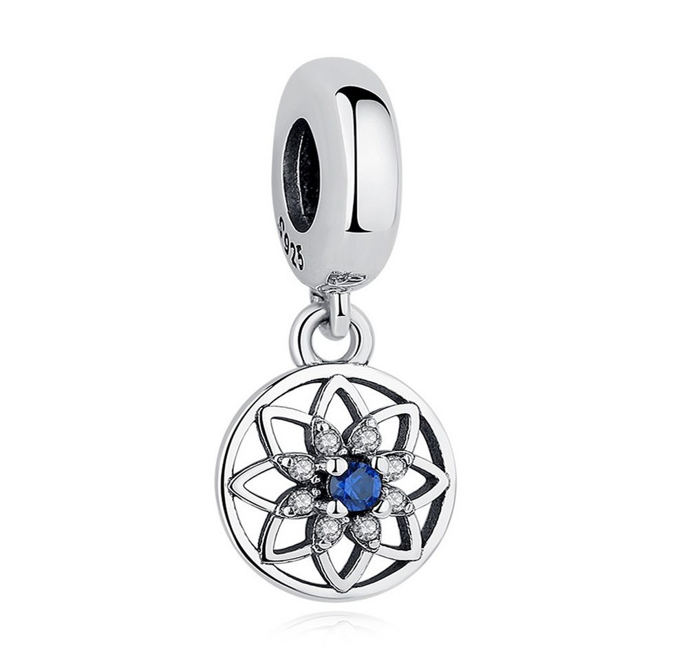 PANDACHARMS Bead Blaues Sternenornament Anhänger für Charm Armband, Silber, Zirkonia PANDACHARMS Bead Blaues Sternenornament Anhänger für Charm Armband, Silber, Zirkonia von PANDACHARMS