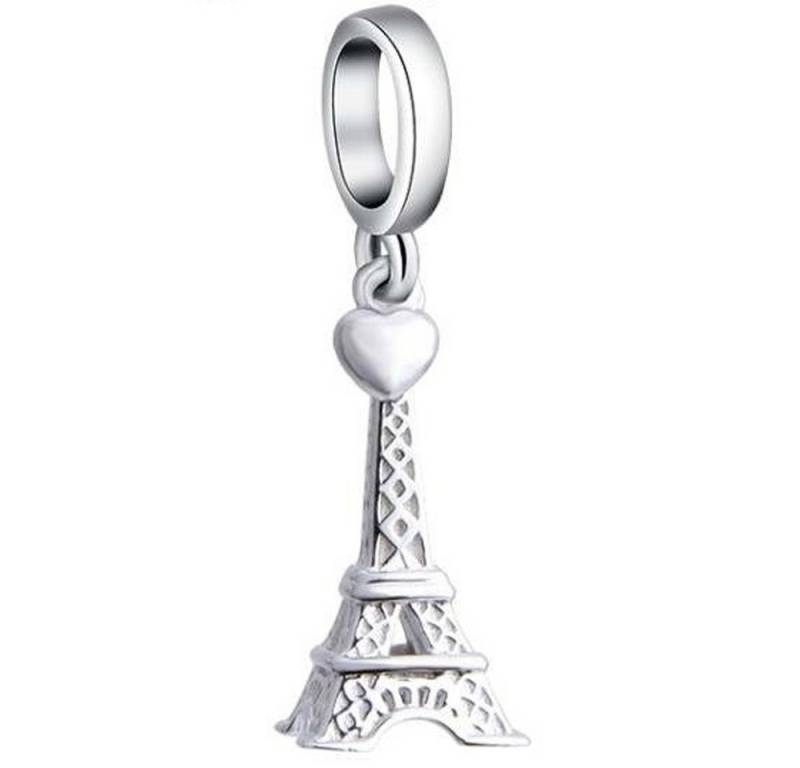 PANDACHARMS Bead Pariser Eiffelturm Charm Anhänger aus 925er Sterling Silber von PANDACHARMS
