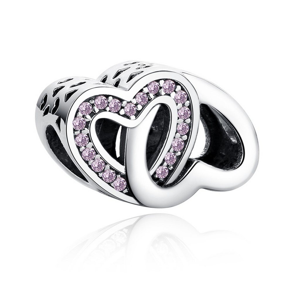 PANDACHARMS Bead Verschlungene Herzen Pink Charm PANDACHARMS Bead Verschlungene Herzen Pink Charm von PANDACHARMS