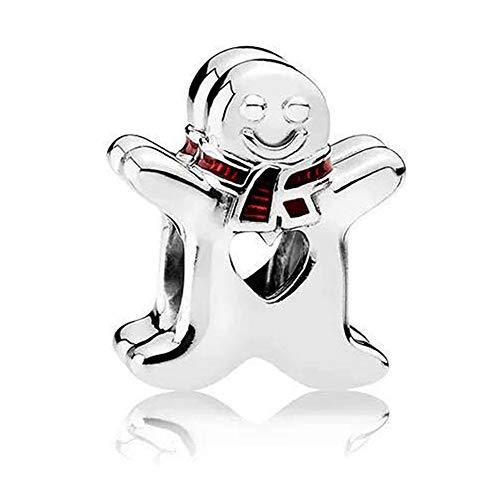 PANDOCCI 2016 Winter süß Lebkuchen - Mann perlen passt Pandora reize armbänder original Silber 925 durchsichtig roten zahnschmelz perlen für schmuck herstellung PANDOCCI 2016 Winter süß Lebkuchen - Mann perlen passt Pandora reize armbänder original Silber 925 durchsichtig roten zahnschmelz perlen für schmuck herstellung von PANDOCCI
