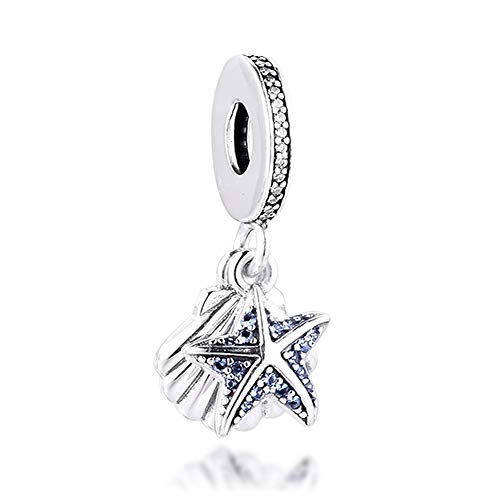 PANDOCCI 2017 Neue Sommer-Tropische Blaue Seesterne und Muschel Authentische 925 Sterlingsilber -Anhänger-Korn-Schmucksache -Pass für Pandora Armbänder PANDOCCI 2017 Neue Sommer-Tropische Blaue Seesterne und Muschel Authentische 925 Sterlingsilber -Anhänger-Korn-Schmucksache -Pass für Pandora Armbänder von PANDOCCI