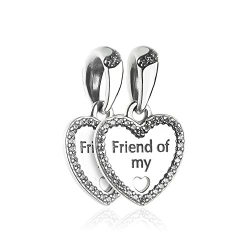 PANDOCCI 2017 Pre-Herbst Herzen der Freundschaft baumeln Perlen 925 Sterling Silber DIY passt für Original Pandora Armbänder Schmuck von PANDOCCI