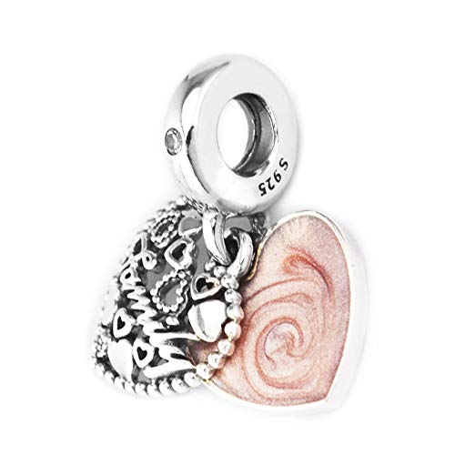 PANDOCCI 2017 Rosa-Liebe Macht eine Familie baumeln Korne authentischen 925 Sterlingsilber DIY passt für ursprüngliche Pandora-Armband-Charme-Art- und Weiseschmucksachen von PANDOCCI