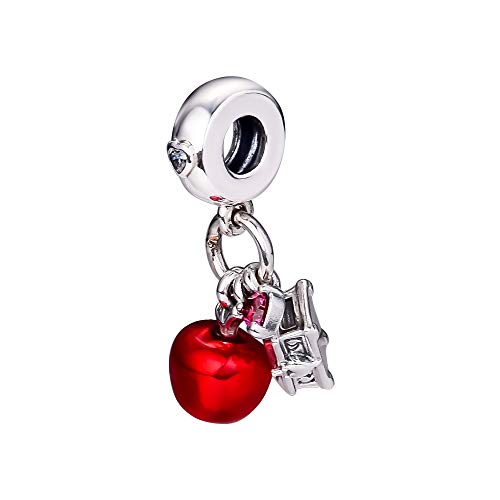 PANDOCCI 2018 Herbst Schneewittchen Aple Herz rot grün CZ Bead 925 Silber DIY passt für Original Pandora Armbänder Charm Modeschmuck von PANDOCCI