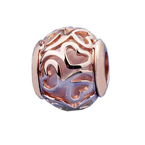 PANDOCCI 2018 Mutter Geschenk Rose Gold Filigrane Herz Perlen 925 Silber DIY passt für Original Pandora Armbänder Charm Modeschmuck PANDOCCI 2018 Mutter Geschenk Rose Gold Filigrane Herz Perlen 925 Silber DIY passt für Original Pandora Armbänder Charm Modeschmuck von PANDOCCI