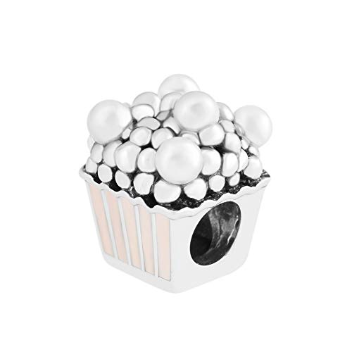 PANDOCCI 2018 Neue Sommer köstliche Popcorn Charme, blass rosa Emaille & White Crystal Perlen Bead 925 Silber DIY passt für Original Pandora Armbänder Charm Modeschmuck PANDOCCI 2018 Neue Sommer köstliche Popcorn Charme, blass rosa Emaille & White Crystal Perlen Bead 925 Silber DIY passt für Original Pandora Armbänder Charm Modeschmuck von PANDOCCI