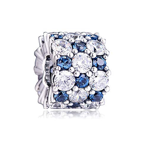 PANDOCCI 2019 Winter Blue & Clear Sparkle Perle 925 Silber DIY Passt für Ursprüngliche Pandora Armbänder Charme Modeschmuck von PANDOCCI