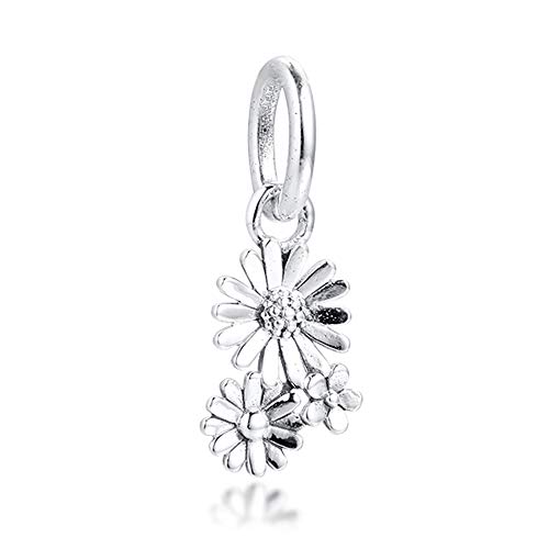 PANDOCCI 2020 Frühling Gänseblümchen Blumenstrauß baumeln Perle 925 Silber DIY passt für Original Pandora Armbänder Charme Modeschmuck von PANDOCCI