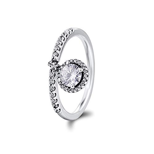PANDOCCI 2020 Frühling Runde Anel Feminino Ring für Frauen 925 Silber DIY Passend für Original Pandora Armbänder Charme Modeschmuck（56#） von PANDOCCI