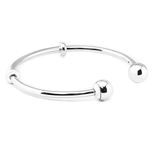 PANDOCCI Herbst Art und Weise neueste schlanke offene Armband authentische 925 Sterling Silber DIY passt für Original Schmuck für Frauen (17.5CM) von PANDOCCI