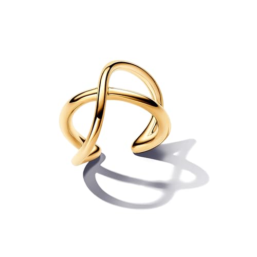 Pandora Essence Organisch Geformter Unendlichkeits Ear Cuff aus Sterling Silber mit vergoldeter Metalllegierung, 263308C00 Pandora Essence Organisch Geformter Unendlichkeits Ear Cuff aus Sterling Silber mit vergoldeter Metalllegierung, 263308C00 von PANDORA