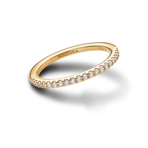 PANDORA 14k Gold-plated unique metal blend Cubic Zirconia Clear 162999C01 von PANDORA