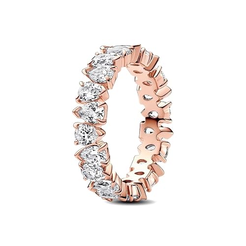 PANDORA 14k Rose gold-plated unique metal blend Cubic Zirconia Clear 183021C01 von PANDORA