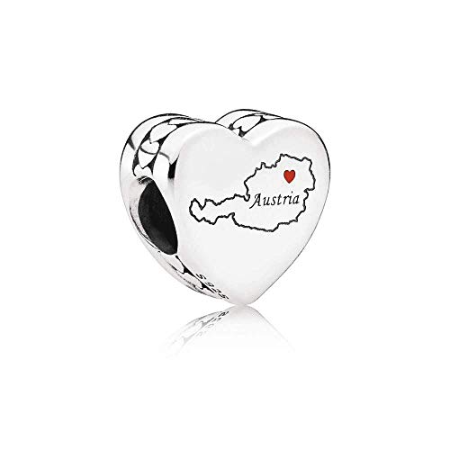 PANDORA Austria map silver charm with red enamel PANDORA Austria map silver charm with red enamel von PANDORA
