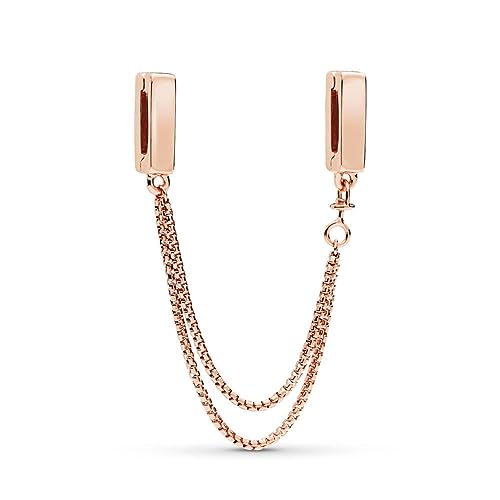 PANDORA Clip Komfortkette in 14 Karat rosévergoldeter Metalllegierung Timeless Collection von PANDORA