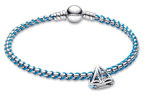 PANDORA Damen-Armband Geschenk-Set Segelboot Türkisfarben 28903-19 19 cm von PANDORA