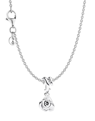PANDORA Damen-Halskette Blühende Rose Silber 68302 von PANDORA