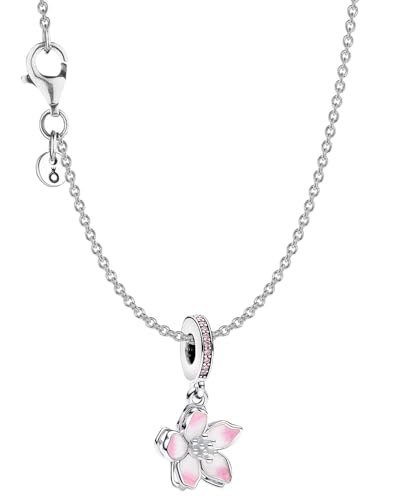 PANDORA Damen-Halskette Silber Geschenkset Kirschblüte 68304 von PANDORA