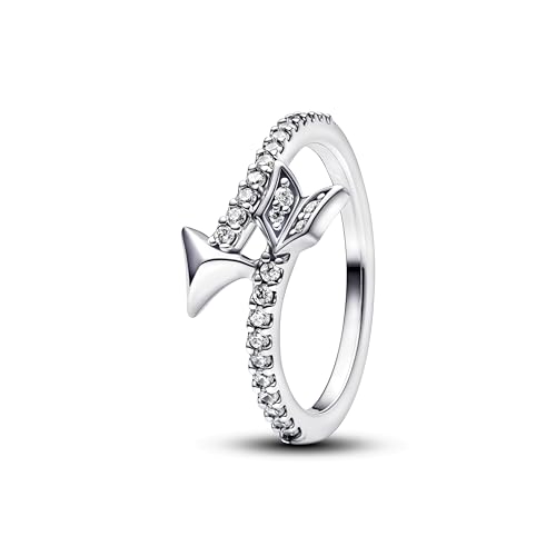 PANDORA Moments Funkelnder Pfeil Ring aus Sterling Silber mit Zirkonia, Größe: 54, 193619C01-54 von PANDORA