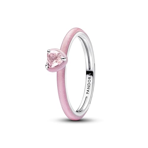 PANDORA Me Rosafarbenes Chakra Herz Ring aus Sterling Silber mit vergoldeter Metalllegierung und künstlichem Kristall, Größe: 52, 193088C02-52 PANDORA Me Rosafarbenes Chakra Herz Ring aus Sterling Silber mit vergoldeter Metalllegierung und künstlichem Kristall, Größe: 52, 193088C02-52 von PANDORA