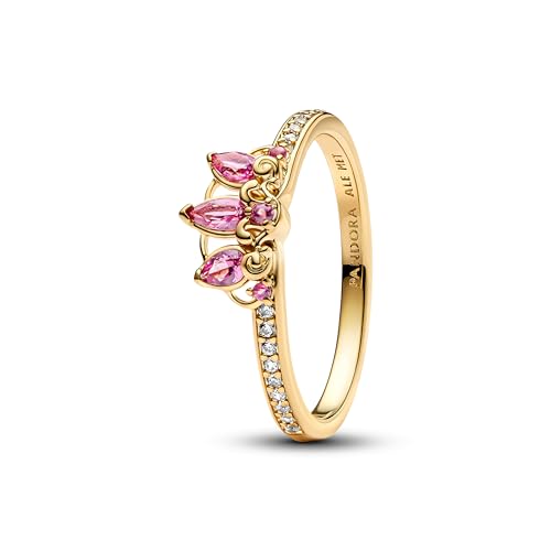 PANDORA Disney Prinzessin Rapunzel Tiara Ring aus Sterling Silber mit 14k vergoldeter Metalllegierung und Zirkonia, Größe: 58, 163651C01-58 PANDORA Disney Prinzessin Rapunzel Tiara Ring aus Sterling Silber mit 14k vergoldeter Metalllegierung und Zirkonia, Größe: 58, 163651C01-58 von PANDORA