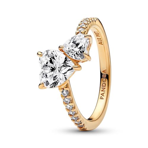 PANDORA Double Heart Sparkling Ring 161198C01-48 von PANDORA