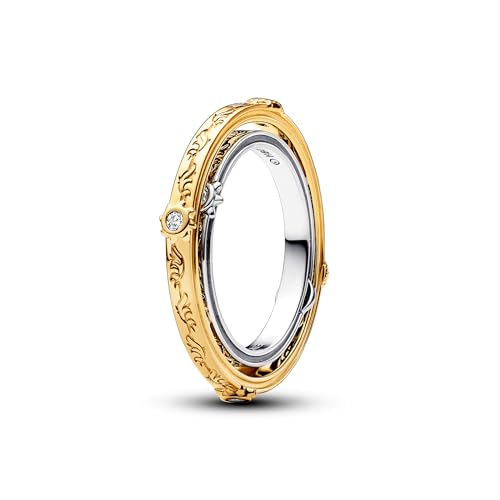 PANDORA Game of Thrones Drehender Astrolabe Ring aus Sterling Silber mit vergoldeter Metalllegierung, Cubic Zirkoniastein, Größe: 58, 163136C01-58 PANDORA Game of Thrones Drehender Astrolabe Ring aus Sterling Silber mit vergoldeter Metalllegierung, Cubic Zirkoniastein, Größe: 58, 163136C01-58 von PANDORA
