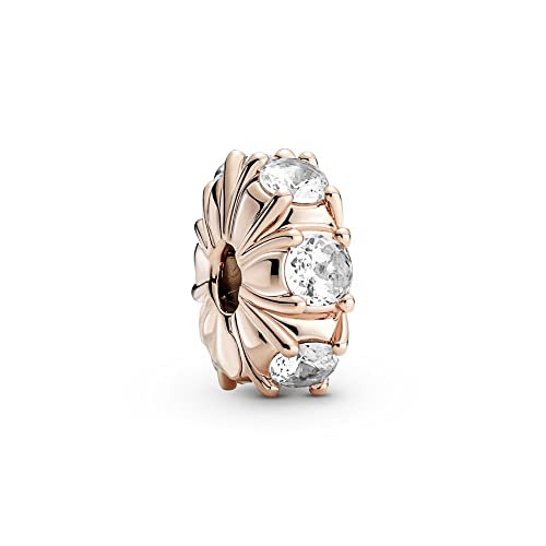 PANDORA Lange Krappen Funkelndes Clip-Charm in 14 Karat rosévergoldeter Metalllegierung mit Zirkonia, 780046C01 von PANDORA
