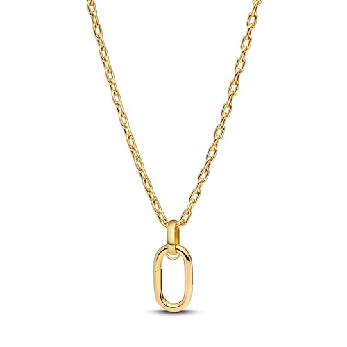 PANDORA ME Gliederhalskette mit aufklappbaren Großen Gliedern aus Sterling Silber mit 14 Karat vergoldete Metalllegierung, Kompatibel ME Anhänger, Größe:70 cm, 364083C00-70 von PANDORA