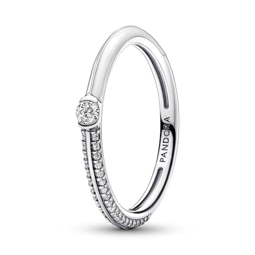 PANDORA ME Pavé & White Dual Ring 192528C02-50 von PANDORA