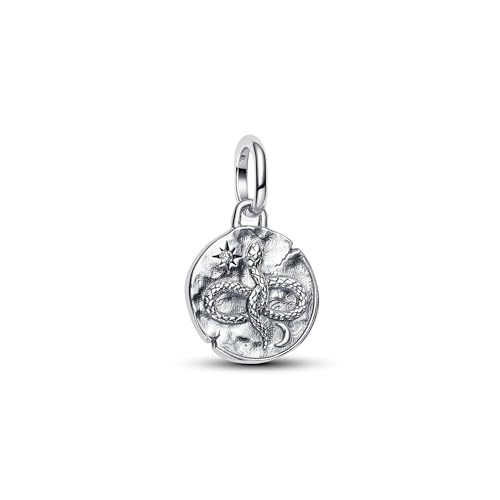 PANDORA ME Schlange Unendlichkeitsmedaillon-Charm aus Sterling Silber mit Zirkonia, Kompatibel Me und Moments, 793976C01 von PANDORA
