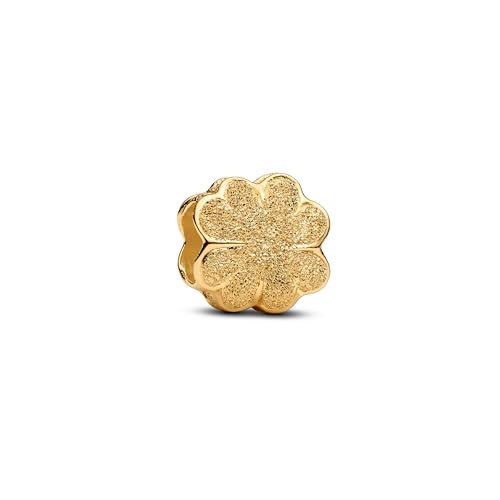 PANDORA Moments Strukturierter Kleeblatt Mini-Charm aus Sterling Silber mit 14k vergoldeter Metalllegierung, Kompatibel Moments, 764047C00 PANDORA Moments Strukturierter Kleeblatt Mini-Charm aus Sterling Silber mit 14k vergoldeter Metalllegierung, Kompatibel Moments, 764047C00 von PANDORA