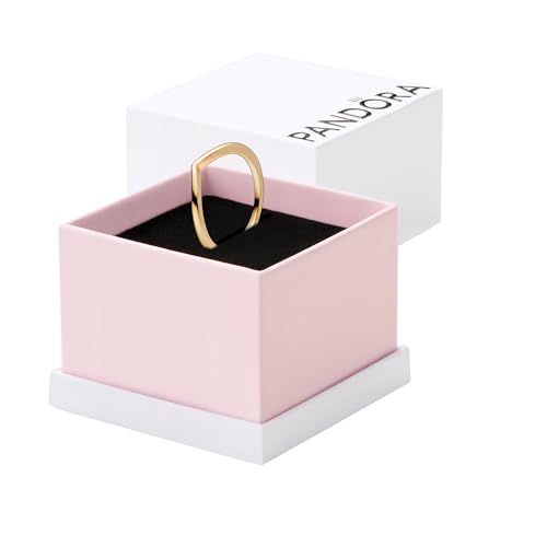 PANDORA Polierter Wishbone-Ring aus 14 Karat vergoldeter Metalllegierung Timeless Kollektion mit Zirkonia- kombinierbar Timeless Schmuck - Größe: 52 von PANDORA
