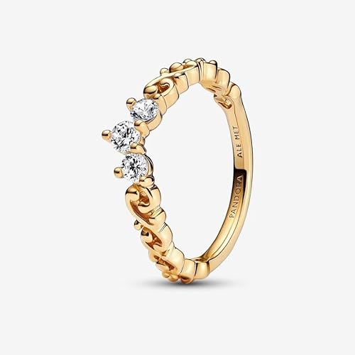 PANDORA Regal tiara 14k gold-plated ring with clear cubic zirconia 162232C01 von PANDORA